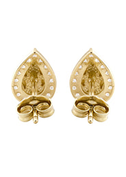 10K Gold Tear Drop Nugget Earrings | Appx 0.3 Inches Wide | Style #53