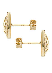 10K Gold Tear Drop Nugget Earrings | Appx 0.4 Inches Wide | Style #49