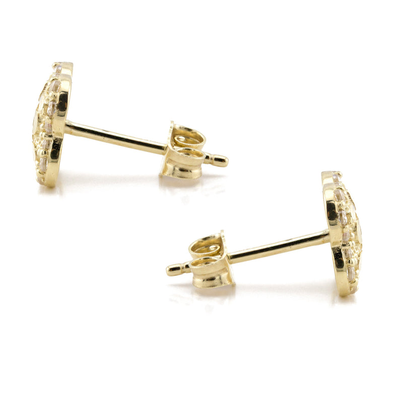 10K Gold Nugget Earrings | Appx 0.3 Inches Wide | Style #45