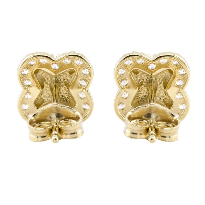 10K Gold Nugget Earrings | Appx 0.3 Inches Wide | Style #45