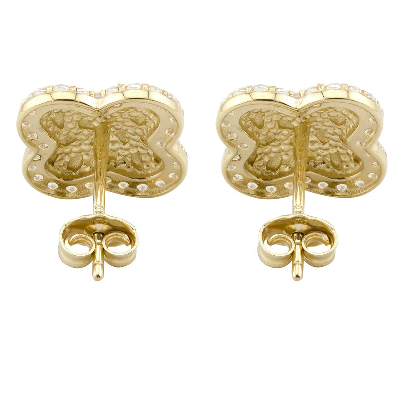 10K Gold Nugget Earrings | Appx 0.5 Inches Wide | Style #37
