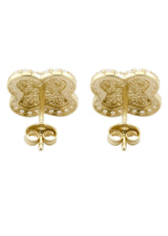10K Gold Nugget Earrings | Appx 0.5 Inches Wide | Style #37
