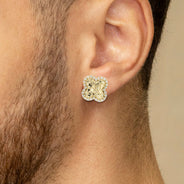 10K Gold Nugget Earrings | Appx 0.5 Inches Wide | Style #37