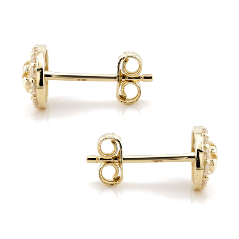 10K Gold Nugget Earrings | Appx 0.3 Inches Wide | Style #33