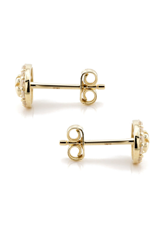 10K Gold Nugget Earrings | Appx 0.3 Inches Wide | Style #33