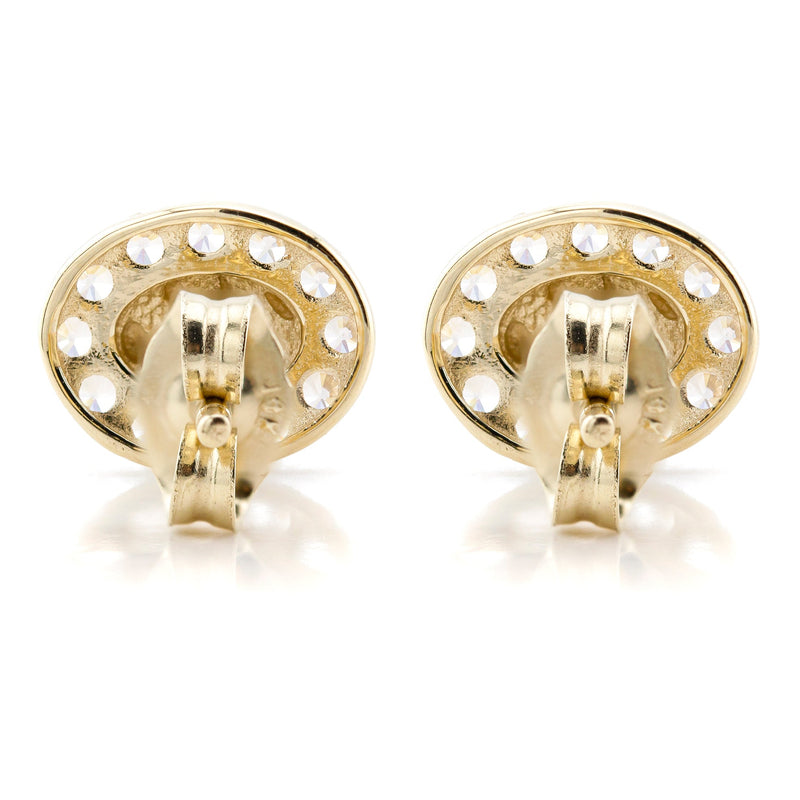 10K Gold Nugget Earrings | Appx 0.3 Inches Wide | Style #33