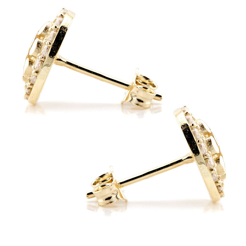 10K Gold Nugget Earrings | Appx 0.3 Inches Wide | Style #29