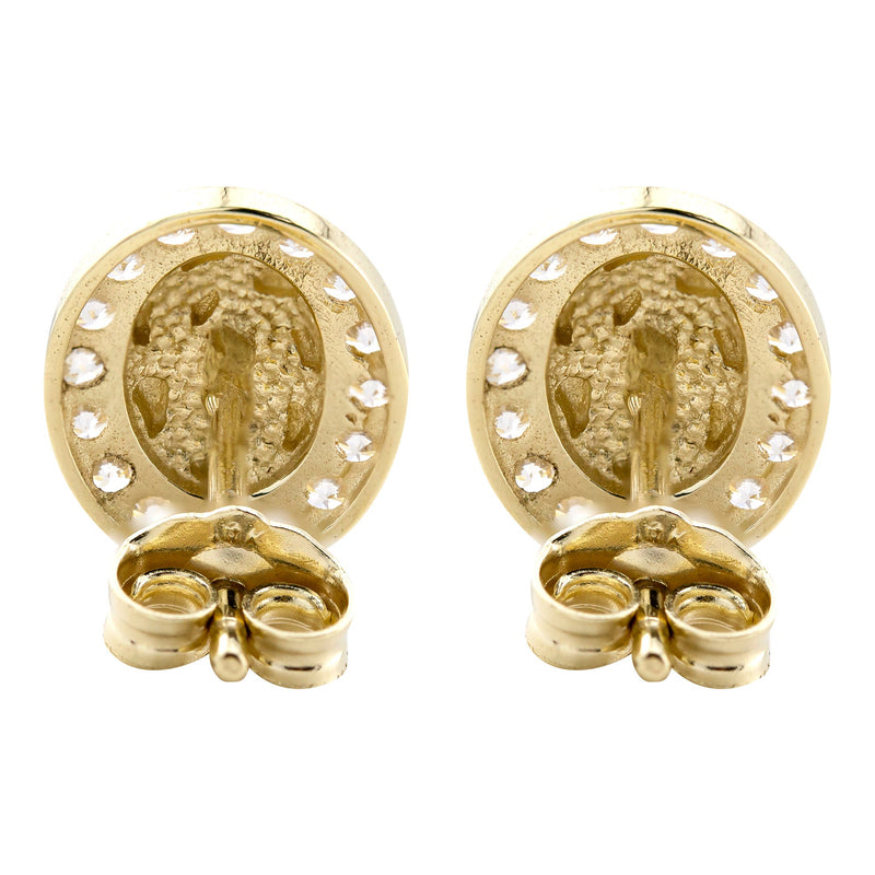 10K Gold Nugget Earrings | Appx 0.3 Inches Wide | Style #29