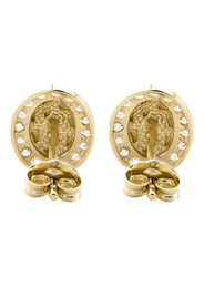 10K Gold Nugget Earrings | Appx 0.3 Inches Wide | Style #29