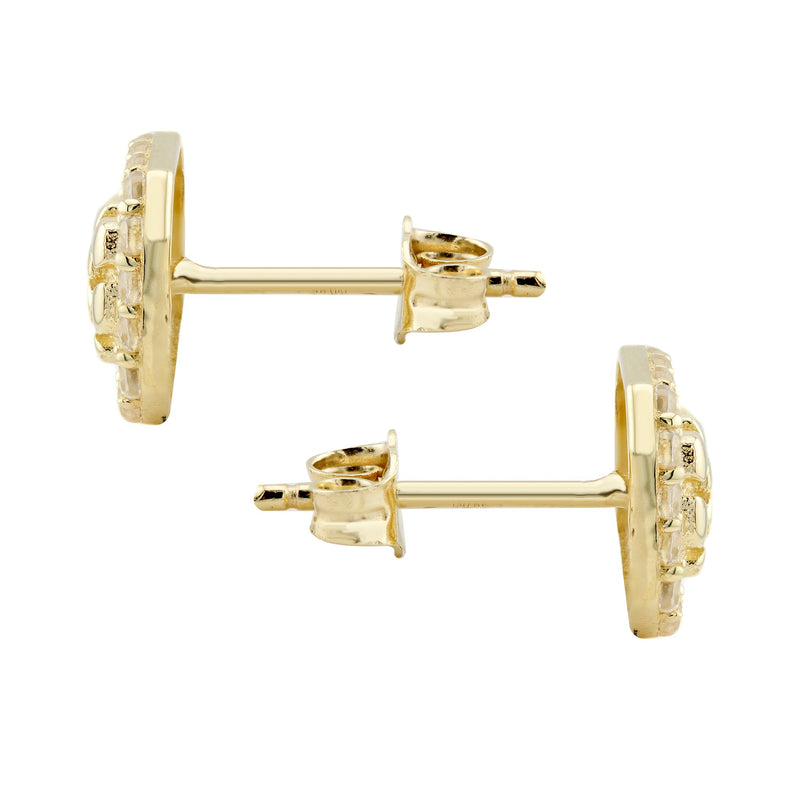 10K Gold Nugget Earrings | Appx 0.3 Inches Wide | Style #25