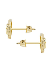 10K Gold Nugget Earrings | Appx 0.3 Inches Wide | Style #25