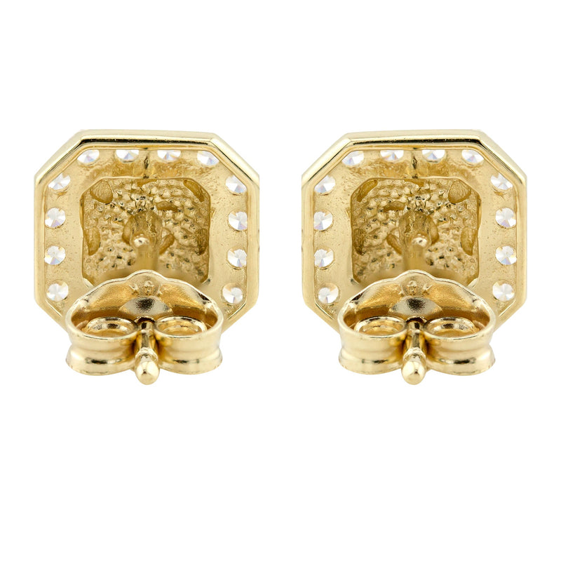 10K Gold Nugget Earrings | Appx 0.3 Inches Wide | Style #25
