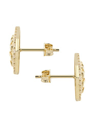 10K Gold Nugget Earrings | Appx 0.5 Inches Wide | Style #21