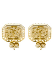 10K Gold Nugget Earrings | Appx 0.5 Inches Wide | Style #21