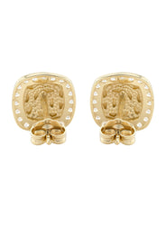 10K Gold Nugget Earrings | Appx 0.4 Inches Wide | Style #17