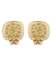 10K Gold Nugget Earrings | Appx 0.5 Inches Wide | Style #13