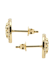 10K Gold Round Nugget Earrings | Appx 0.4 Inches Wide | Style #5