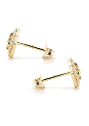 10K Gold Hamsa Nugget Earrings | Appx 0.3 Inches Wide | Style #117