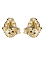 10K Gold Hamsa Nugget Earrings | Appx 0.3 Inches Wide | Style #117