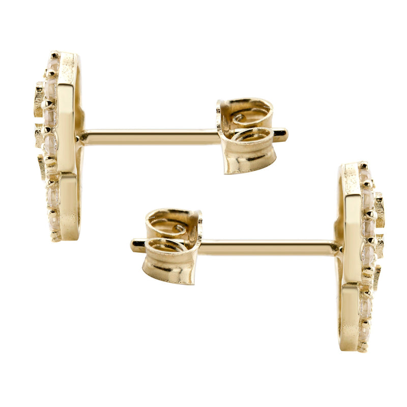 10K Gold Nugget Earrings | Appx 0.3 Inches Wide | Style #105