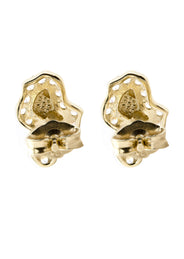 10K Gold Nugget Earrings | Appx 0.3 Inches Wide | Style #105