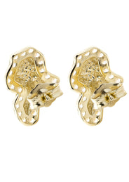 10K Gold Nugget Earrings | Appx 0.4 Inches Wide | Style #101