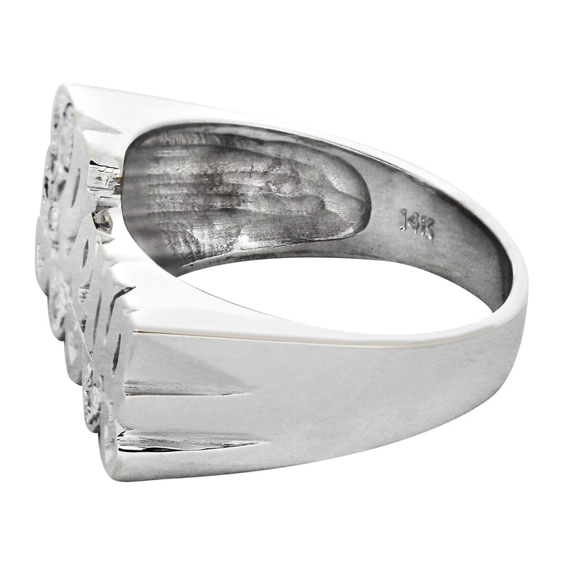 14K White Gold Diamond Gold Name Ring | Appx. 5 Grams