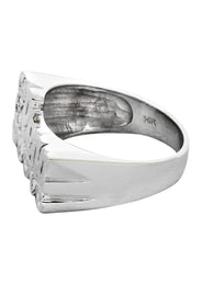 14K White Gold Diamond Gold Name Ring | Appx. 5 Grams