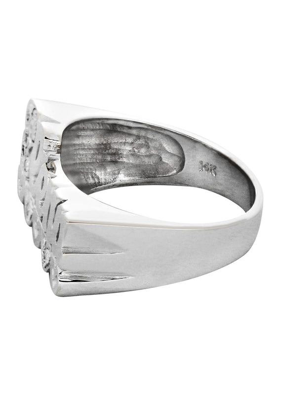 14K White Gold Diamond Gold Name Ring | Appx. 5 Grams