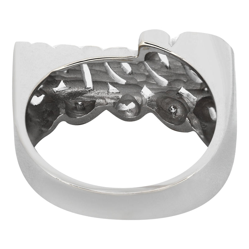 14K White Gold Diamond Gold Name Ring | Appx. 5 Grams