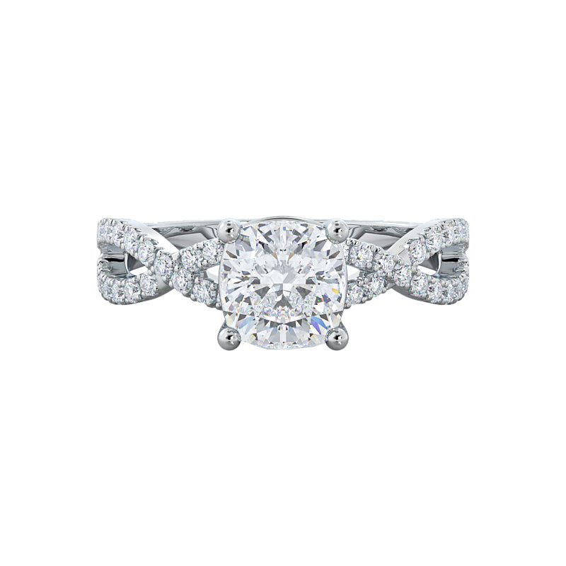 Evelyn 2ct Cushion engagement ring setting