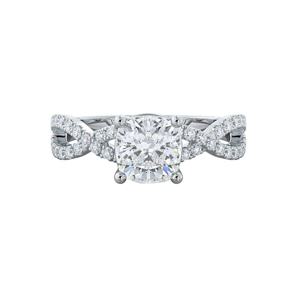 Evelyn 2ct Cushion engagement ring setting