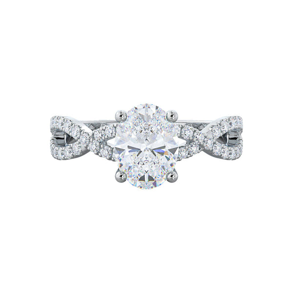 Evelyn Oval — White Gold, front