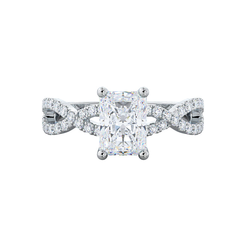 Evelyn 2ct Radiant engagement ring setting