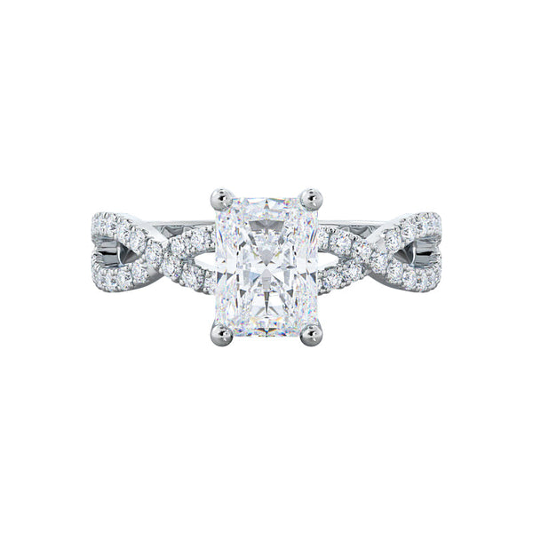 Evelyn 2ct Radiant engagement ring setting