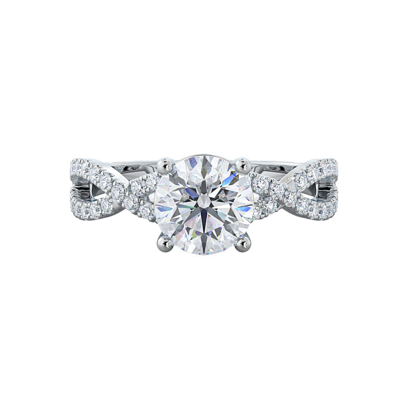 Evelyn 2ct Round engagement ring setting