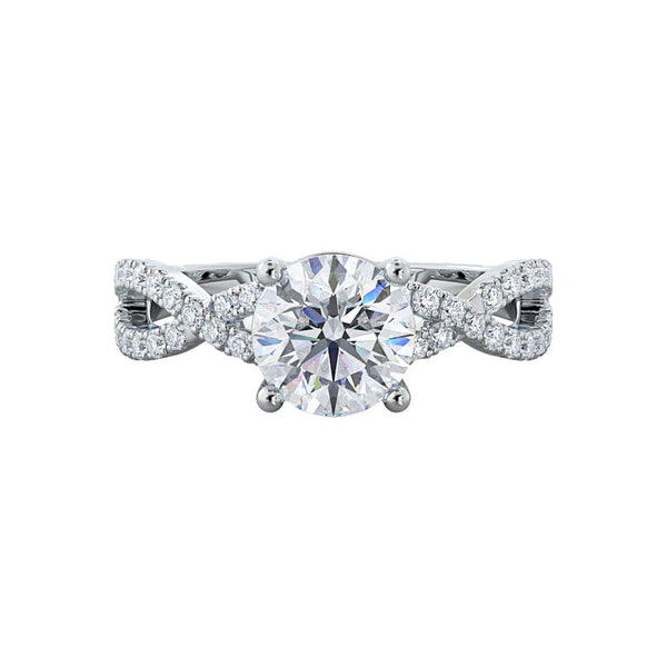 Evelyn 2ct Round engagement ring setting