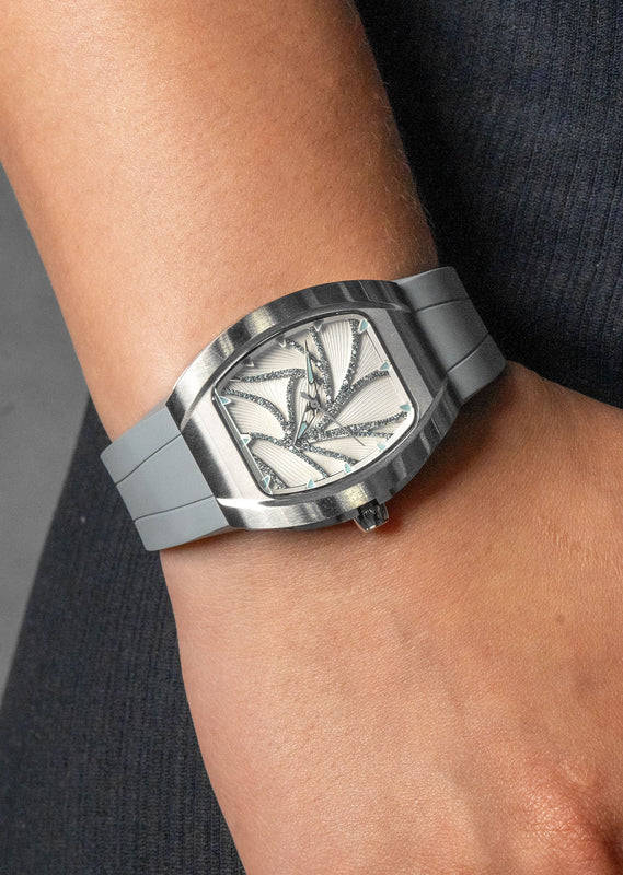 Frost NYC Evolution Women's Watch - Automatic Skeleton Leaves Steel | WFRST-01-LD-S GREY BAND | Pre - Sale