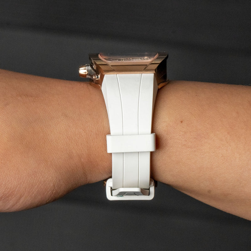 Frost NYC Evolution Women's Watch - Automatic Skeleton Leaves Steel | WFRST-01-LD-R WHITE BAND | Pre - Sale
