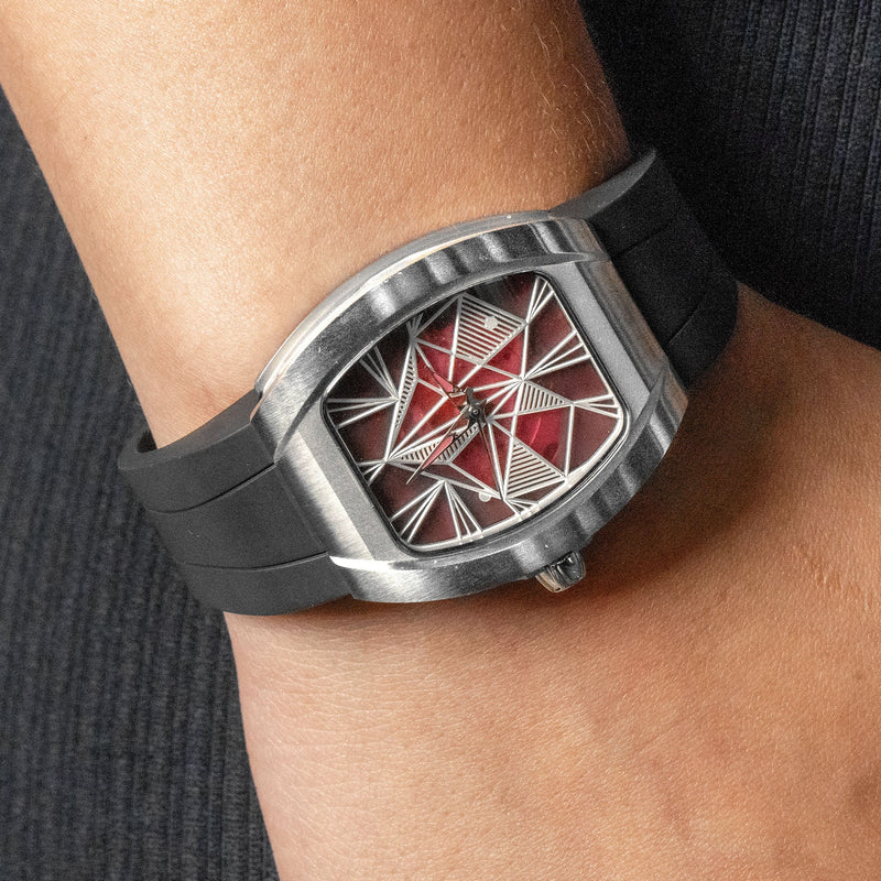 Frost NYC Evolution Women's Watch - Automatic Skeleton Steel Caged Heart | WFRST-01-H-S Black Band | Pre - Sale