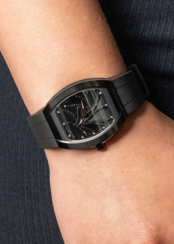 Frost NYC Diamond Evolution Women's Watch - Automatic Skeleton Black Leaves DLC | WFRST-01-LD-B Black Band | Pre - Sale