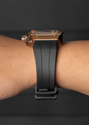 Frost NYC Diamond Evolution Women's Watch - Automatic Skeleton Rose Triangle | WFRST-01-TD-R Black Band | Pre - Sale