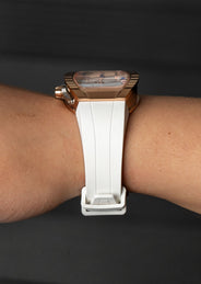 Frost NYC Womens Watch - Automatic White Dial Sapphire Skeleton Rose Gold | WFRST-01-TS-R White Band | Pre - Sale