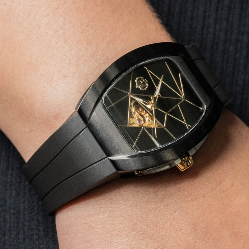 Frost NYC Womens Watch - Automatic Skeleton Black DLC Black| WFRST-01-T-B Black Band | Pre - Sale