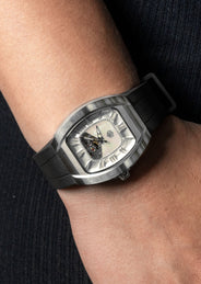Frost NYC Evolution Women's Watch - Automatic Skeleton Steel Mother Of Pearl | WFRST-01-R-S Black Band | Pre - Sale