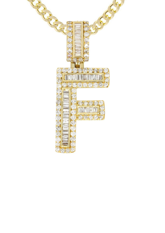 14K Yellow Gold Letter 