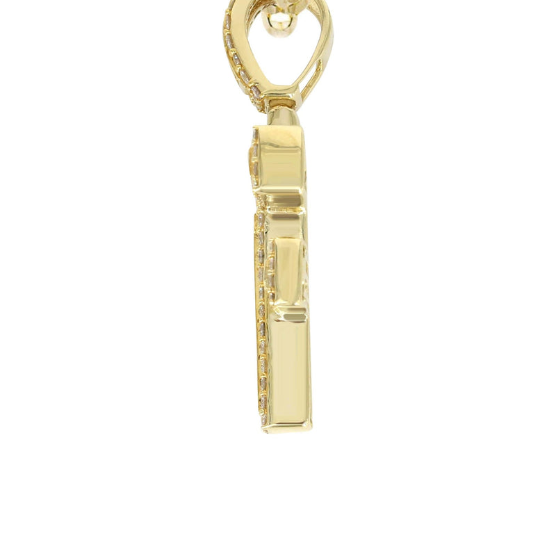 14K Yellow Gold Letter "F" Baguette Diamond Necklace | 1.82 Carats
