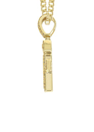 14K Yellow Gold Letter "F" Baguette Diamond Necklace | 1.82 Carats