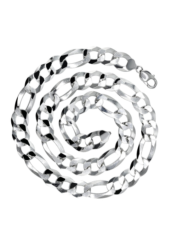 Silver Chain - Mens White Chain / Figaro Chain