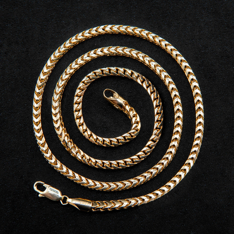 10K Gold Franco Necklace / 3 MM
